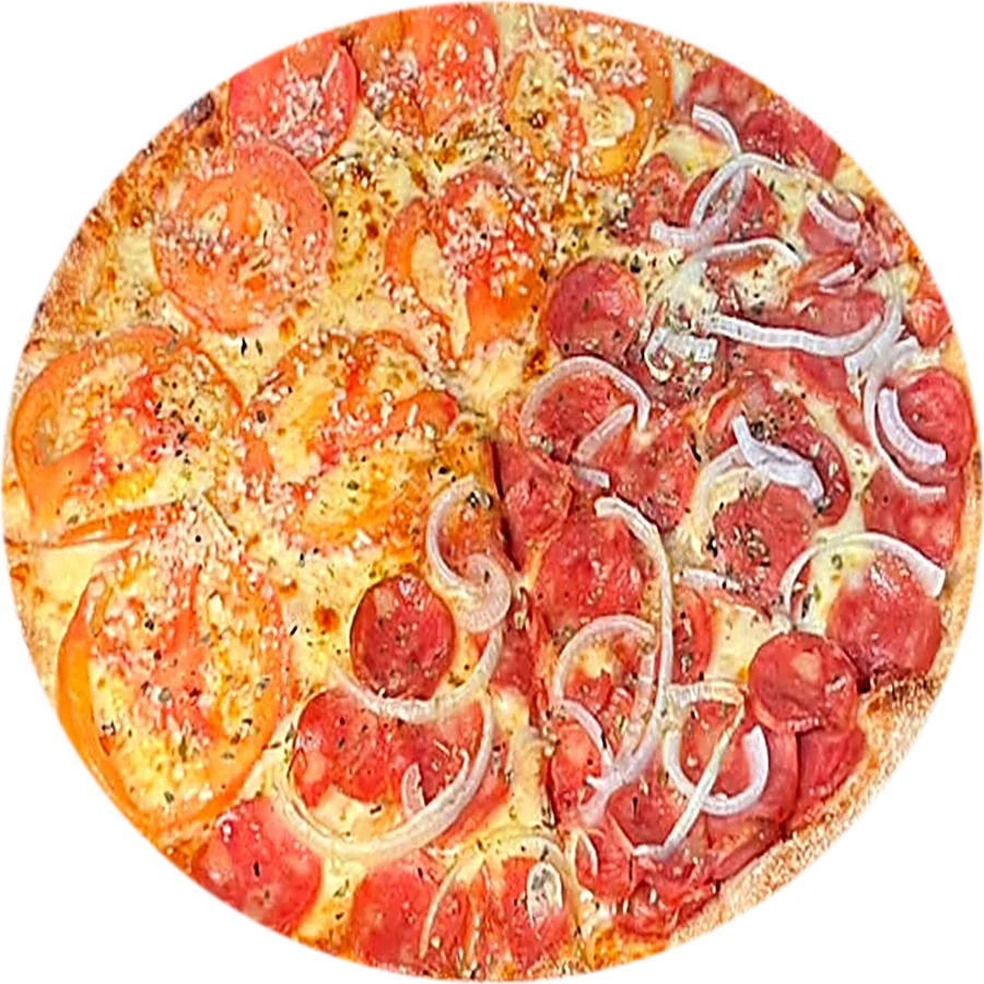 Pizza meio a meio da Fornatta